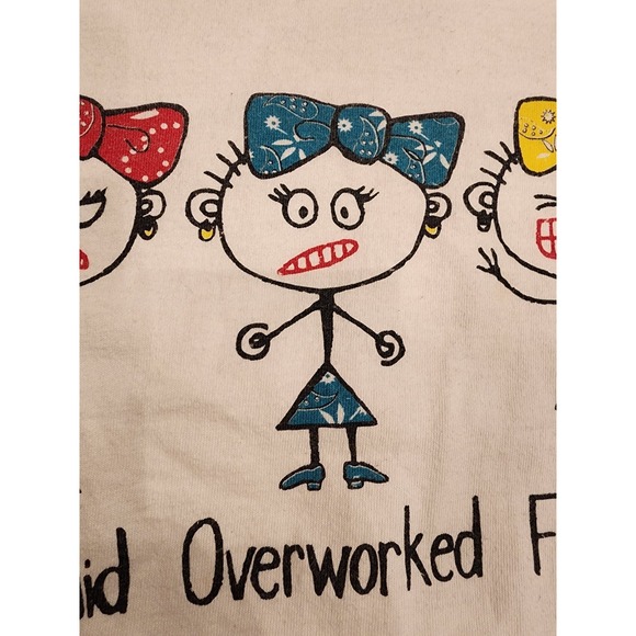 Vtg 90s Single Stitch Quit Quitting Overworked Underpaid Fed-Up Tired Tshirt - Picture 5 of 11